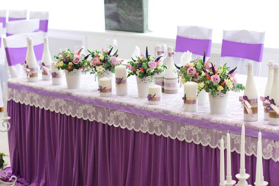 Оформление свадебного стола: варианты декорирования своими руками