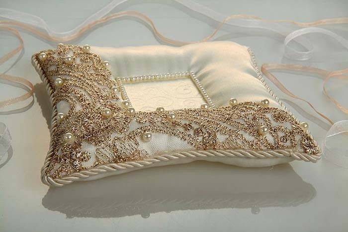 Мастер-класс свадьба шитьё свадебная подушечка для колец ткань