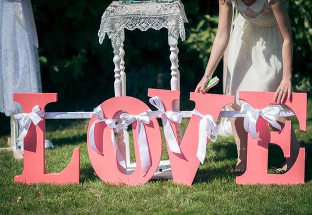 Буквы на свадьбу своими руками, идеи и советы