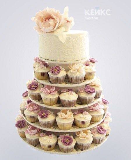 Торт на свадьбу с капкейками: фото, интересные идеи и видео