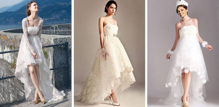 Как выбрать короткое свадебное платье?