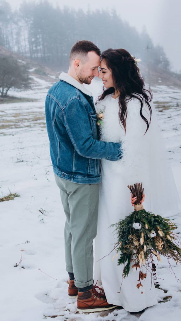 Зимняя свадебная фотосессия: идеи и фото