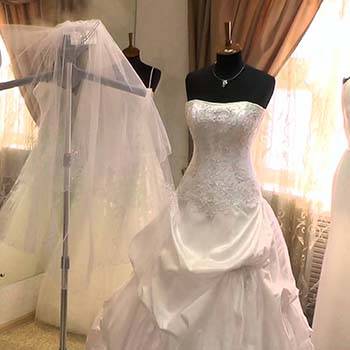 Как отпарить свадебное платье из фатина