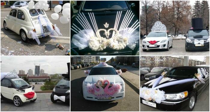Украшение главной машины на свадьбу. как украсить авто жениха и невесты?