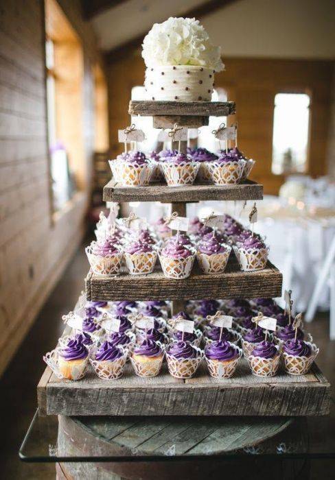 Свадебный торт с капкейками (фото)