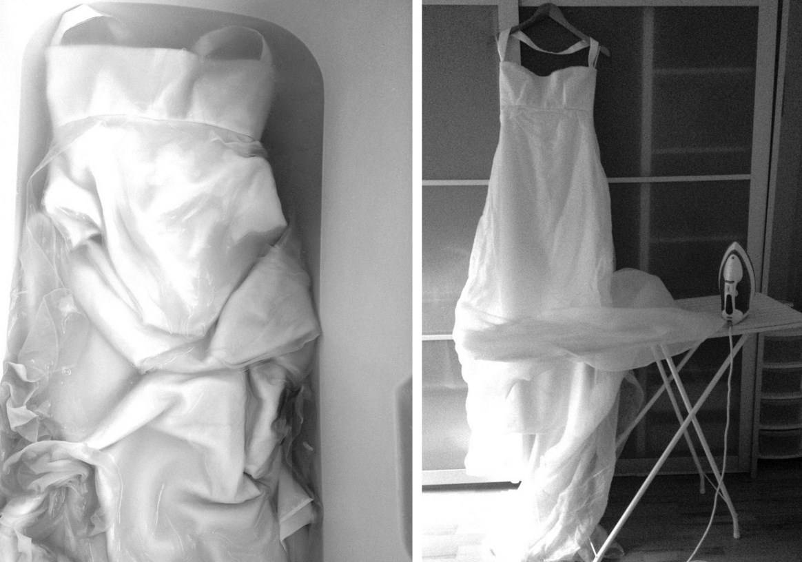 Как правильно отпарить свадебное платье при помощи утюга