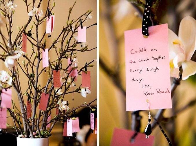 Как сделать дерево для пожеланий на свадьбу?