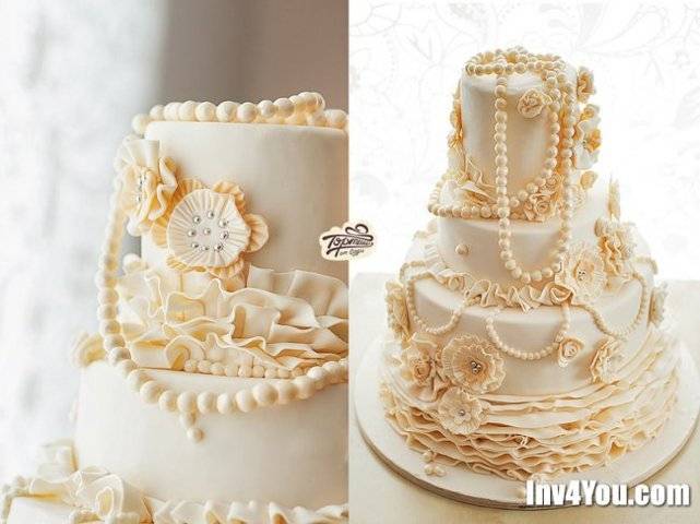Свадебный торт с инициалами