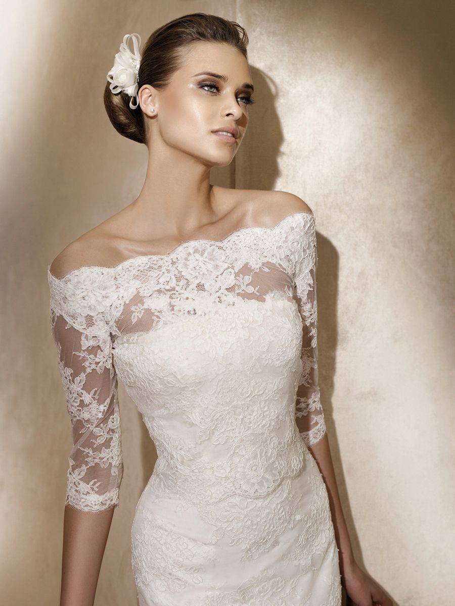 Кружевные свадебные платья: лучшие модели с элементами из кружева (79 фото)
