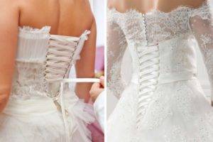 Свадебное платье с корсетом — правила использования и варианты красивой шнуровки + 62 фото