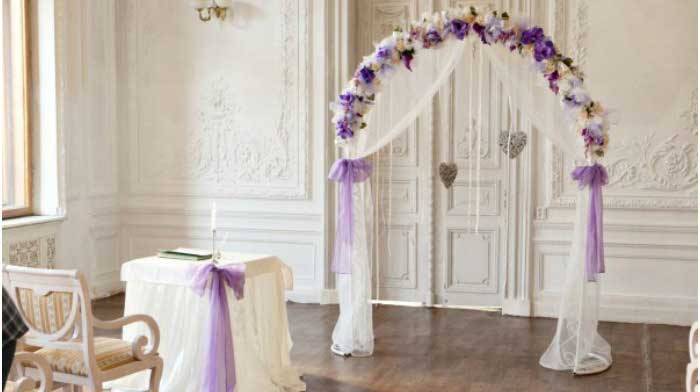 Поделка изделие свадьба лавандовая свадьба арка + мастер-класс бусины ткань