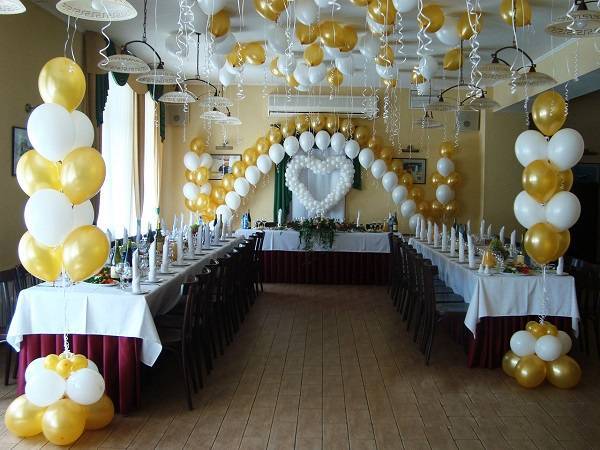 Оформление свадьбы шарами: зала для банкета, арки, фото и видео рекомендации