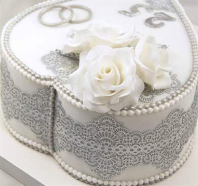 Интересные идеи для торта на серебряную свадьбу