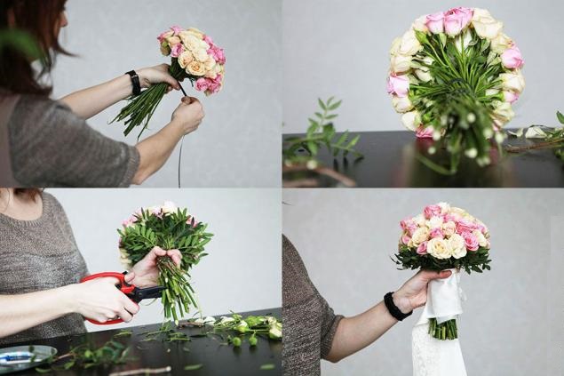 Как сделать свадебный букет: букет невесты из живых цветов своими руками, пошаговая инструкция