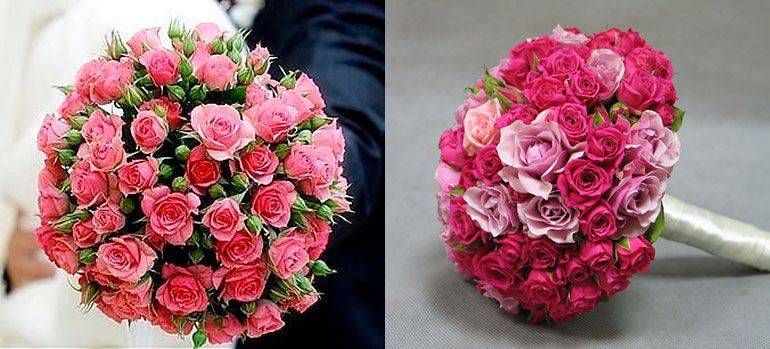 Свадебные букеты из роз