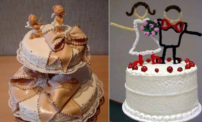 Кремовые свадебные торты фото