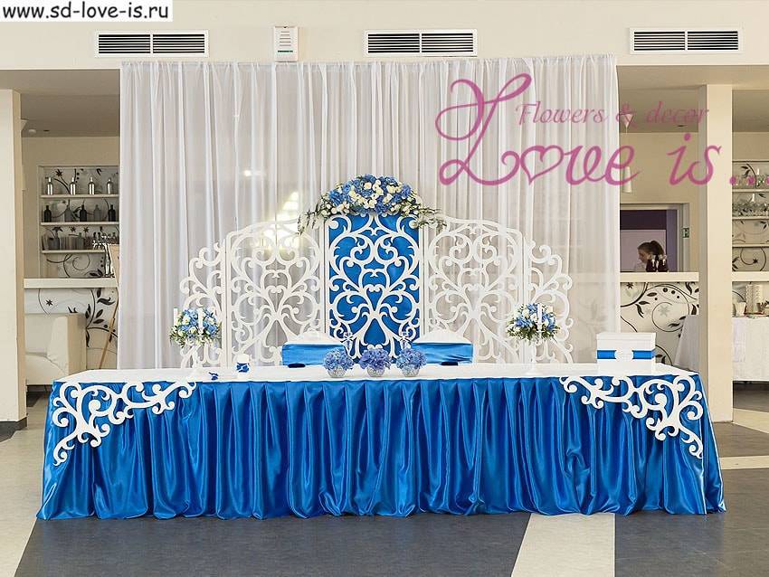 Стол молодоженов  как украсить, декор для украшения столов на свадьбе