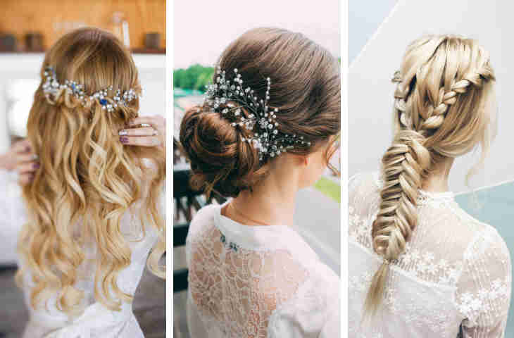 Свадебные прически с цветами — венки, идеи с косами, разные варианты вплетений + 98 фото