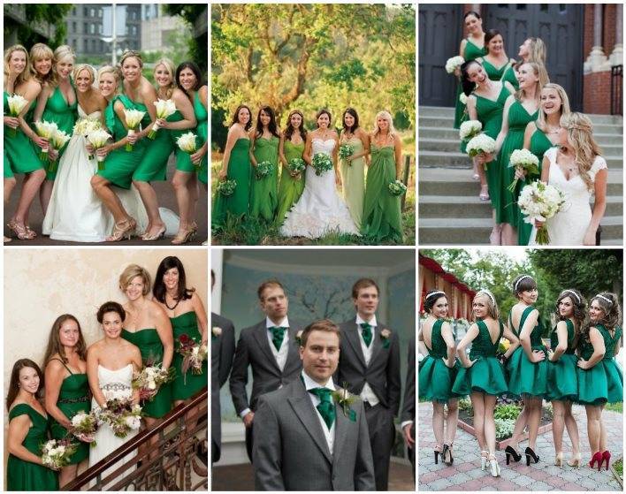 Свадьба в изумрудном цвете: оформление зала, пригласительных, выбор наряда невесты