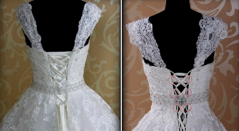 Как нужно шнуровать свадебное платье – видео-инструкция и фото